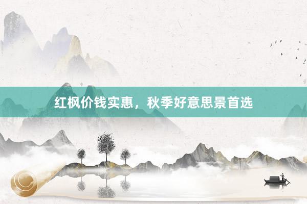 红枫价钱实惠，秋季好意思景首选